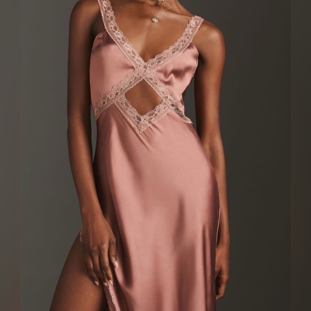 Anthropologie Elegant reversible Lace Trim Dress